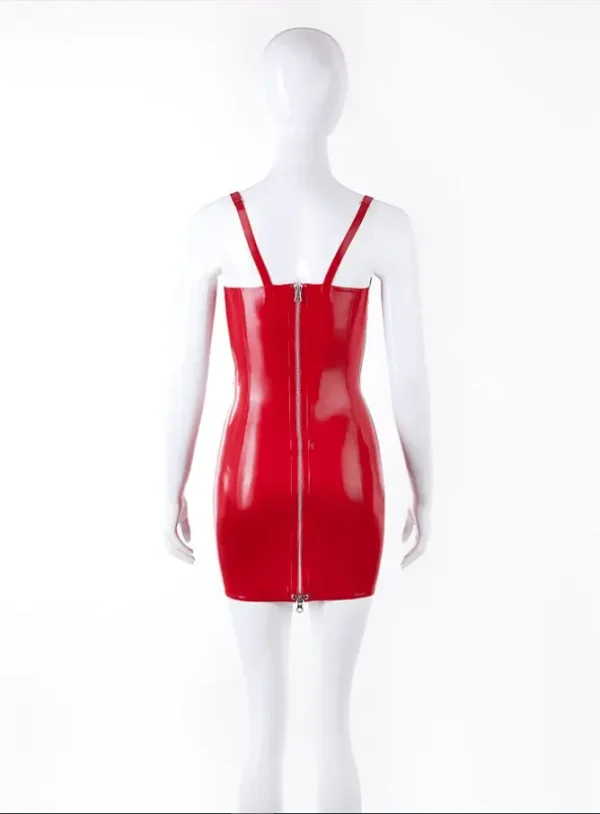 Casandra Cup Latex Mini Dress - Image 3