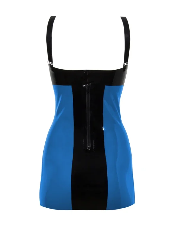 Half chest latex mini dress - Image 2
