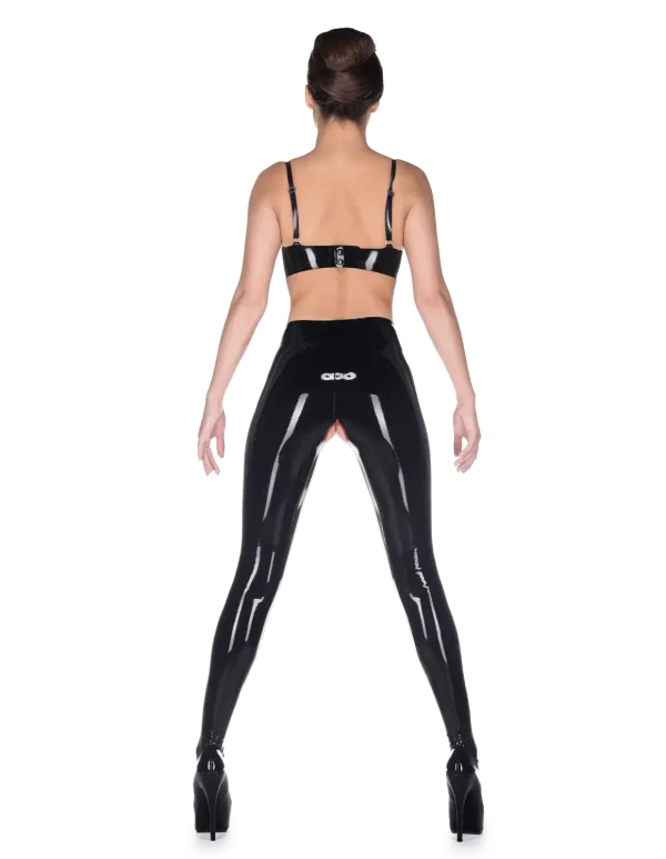 Latex Black Soft Porn Leggings - Image 3