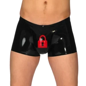 Latex Black Padlock Applique