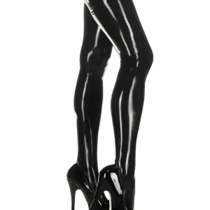 Latex Black Deco Stockings