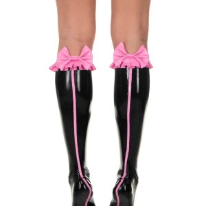 Latex Black Comtesse Socks