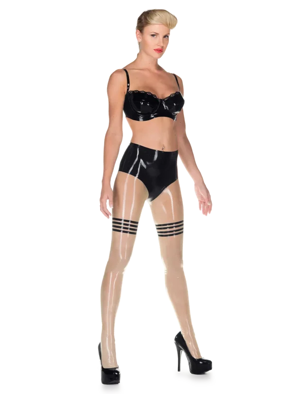 Latex Translucent Natural  Frisson Tights - Image 3