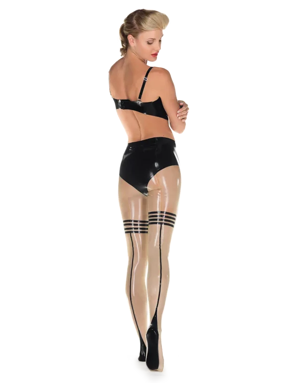 Latex Translucent Natural  Frisson Tights - Image 4