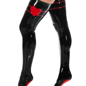 Latex Black Love Stockings