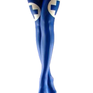 Latex Translucent Blue Sister Stockings