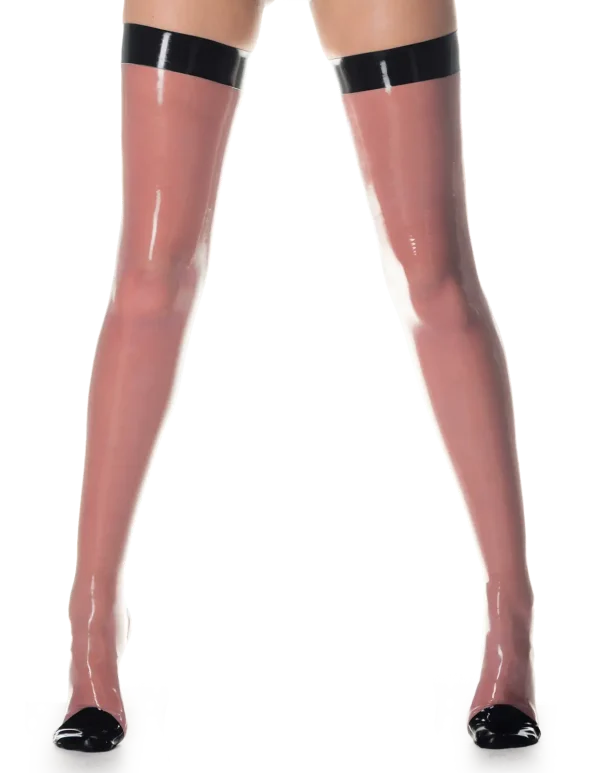 Latex Translucent Pink Tootsie Stockings