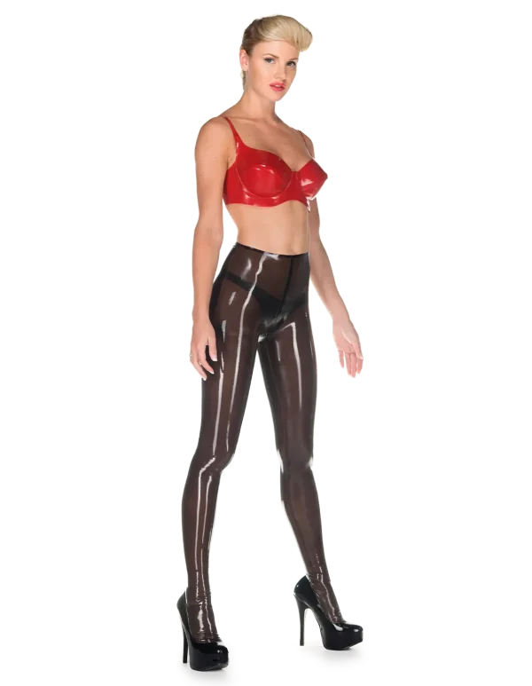 Latex Smoky Black Amour Tights - Image 2
