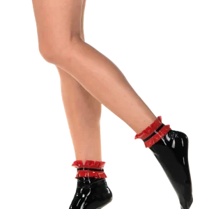 Latex BlackDulcie Frill Socks