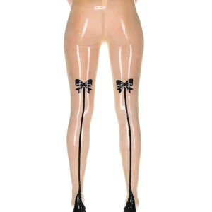Latex Translucent Natural Bow tights