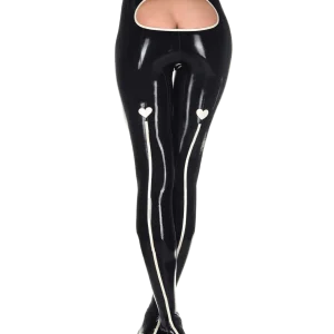 Latex Black Exposed Tights