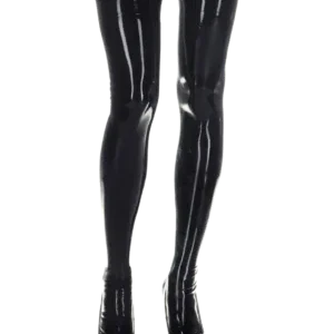 Latex Black Filigree Stockings