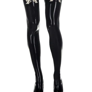 Latex Black Hirondelle Stockings