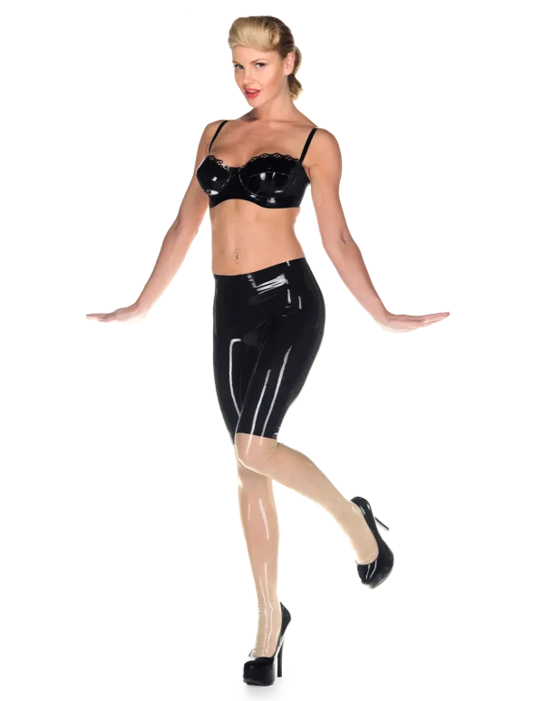Latex Black Lizzie Tights - Image 3