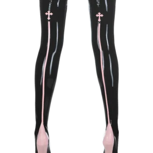 Latex Black Maria Stockings